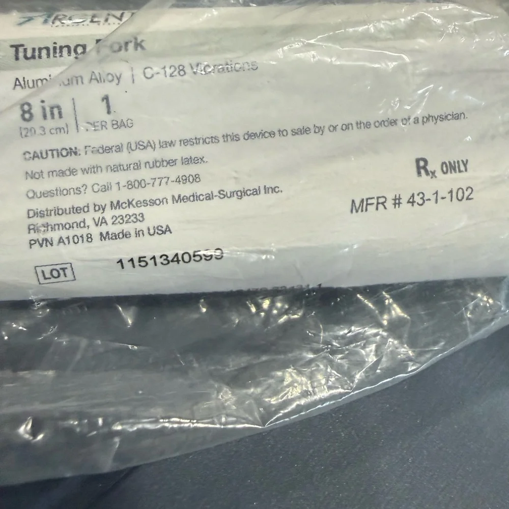 McKesson Argent Aluminum Alloy Tuning Fork 128 CPS 8 Inch NEW - Picture 5 of 6